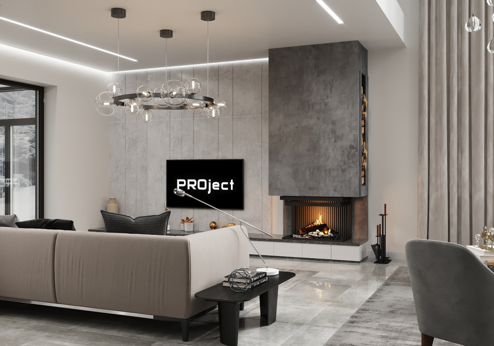 "Perfect grey", дом 258 кв.м в д. Рыбаки, МО