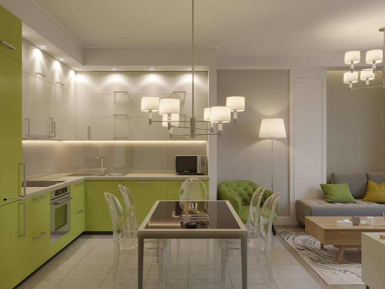 Обложка проекта: Кухня -столовая.