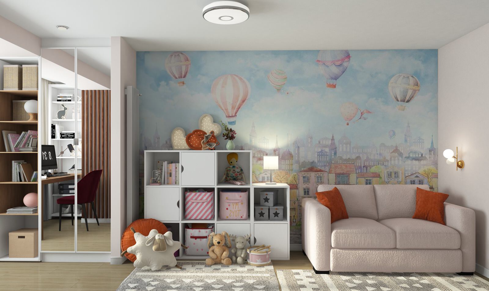 Детская из проекта 3-х комнатной квартиры для молодой семейной пары