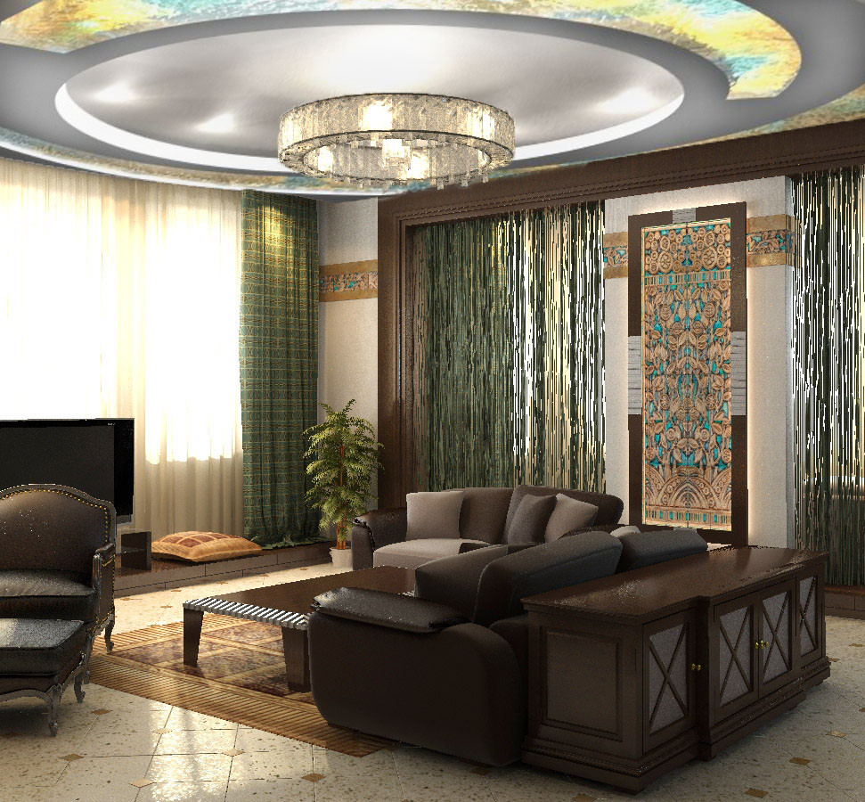 Гостиная с элементами ар-деко