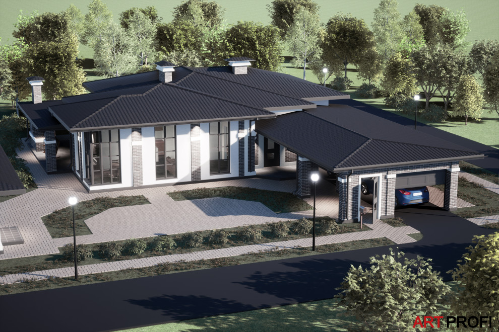 Обложка проекта: Индивидуальный дом 196 м2