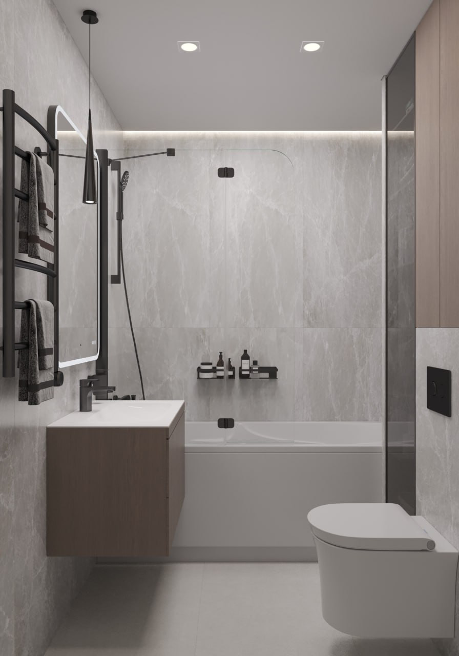 Обложка проекта: Однокомнатная квартира в стиле минимализм