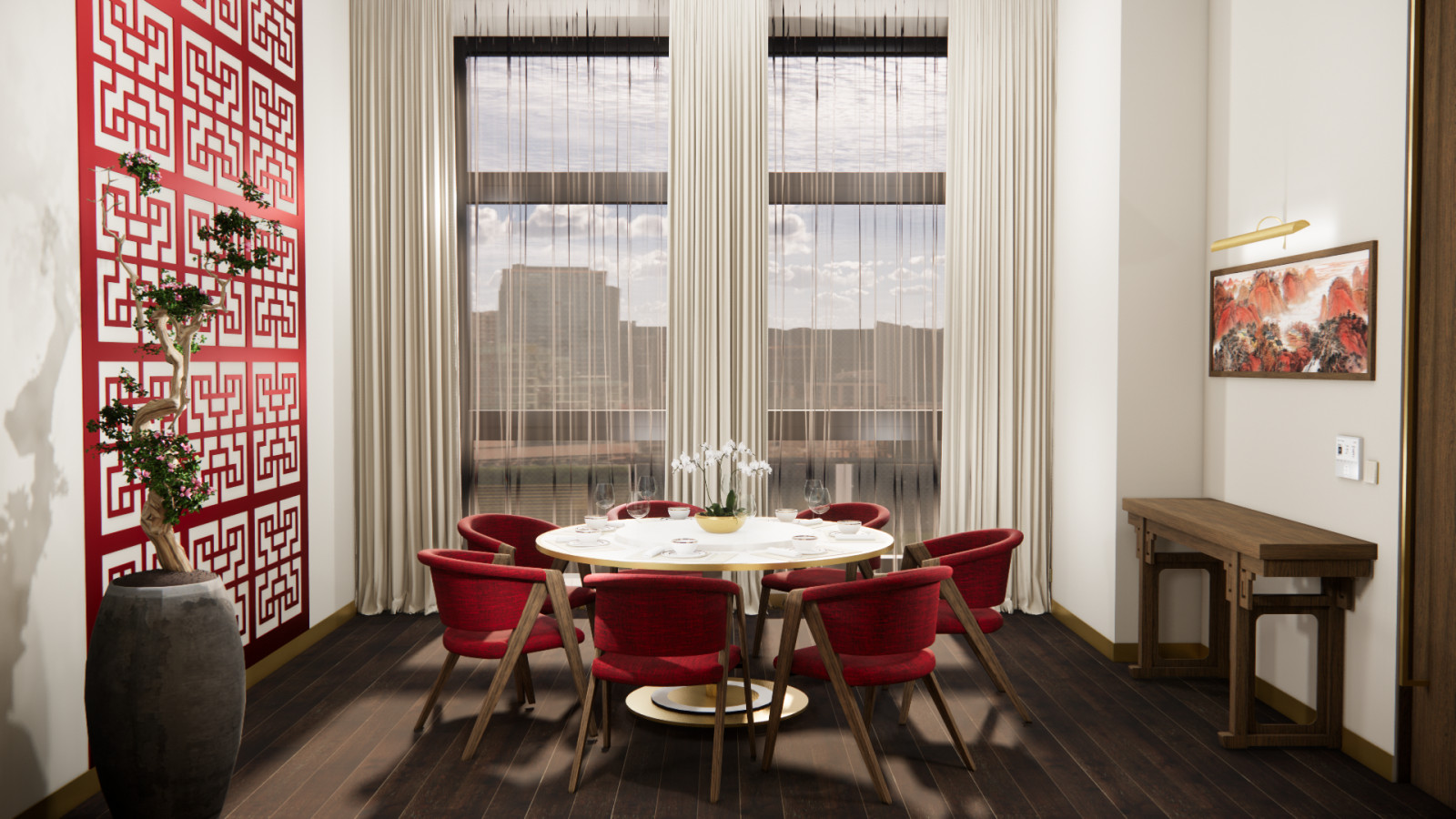 Визуализация проекта китайского ресторана