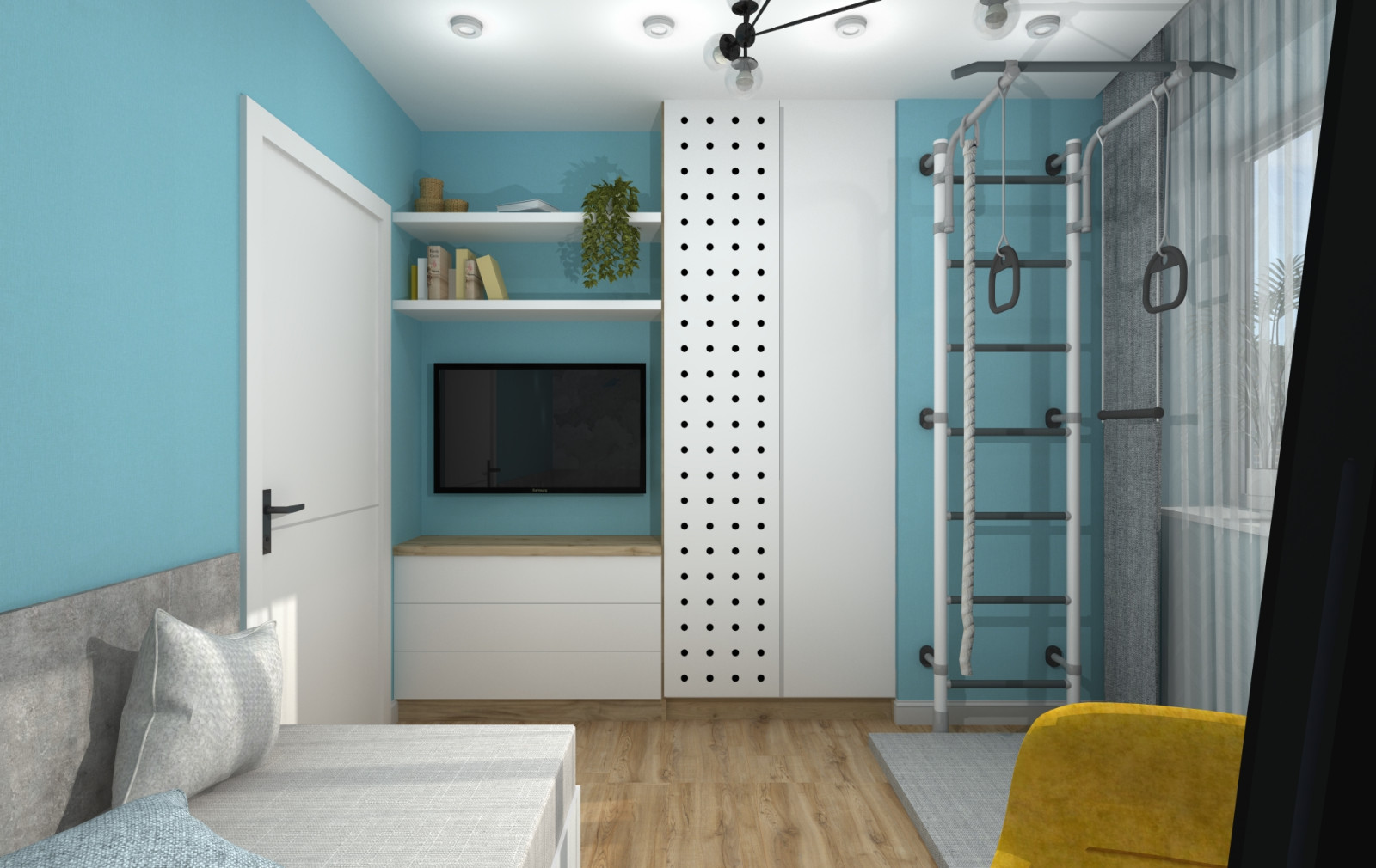 Однокомнатная квартира для троих