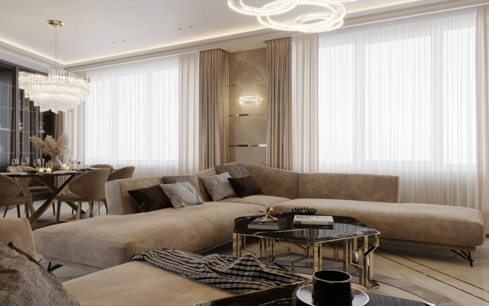 ДИЗАЙН ИНТЕРЬЕРА КВАРТИРЫ В ЖК ЛИЦА, 125 КВ.М.