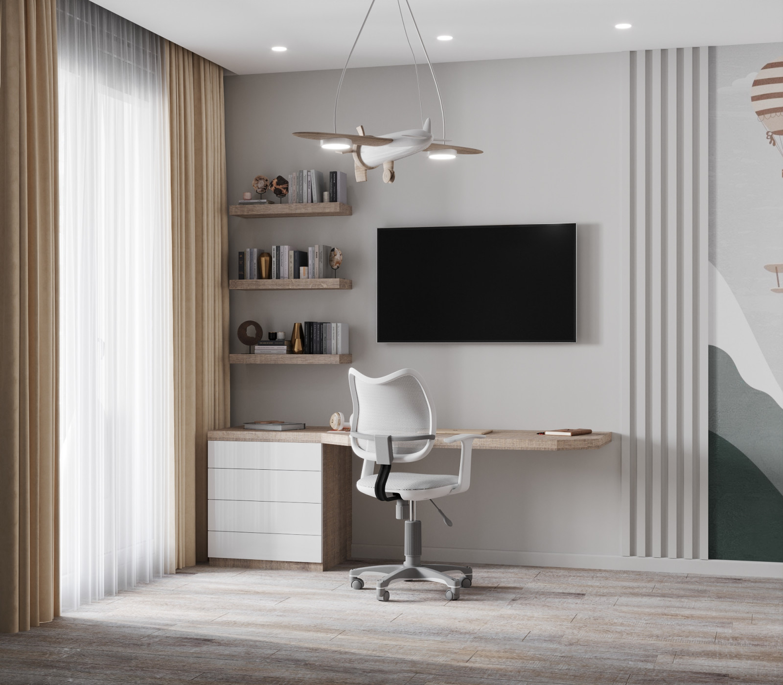 Проект 2х комнатной квартиры для молодой пары с детской для мальчика на вырост