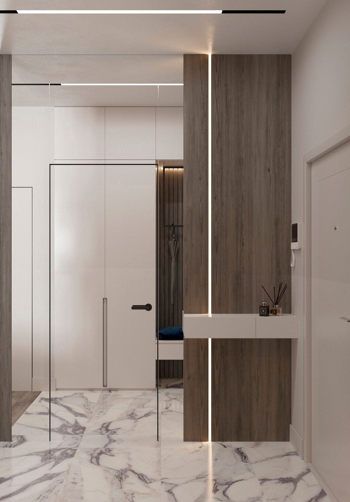 Дизайн-проект 3-комнатной квартиры 84,3 м2 в ЖК «Румянцево-Парк»