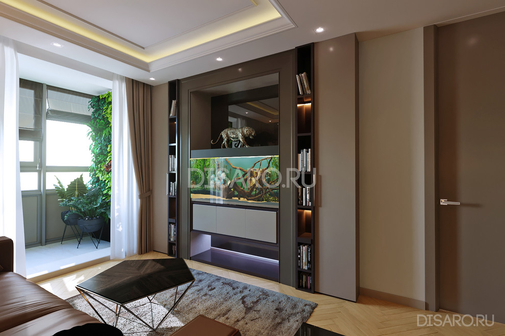 Обложка проекта: Интерьер кабинета в 3х комнатной квартире