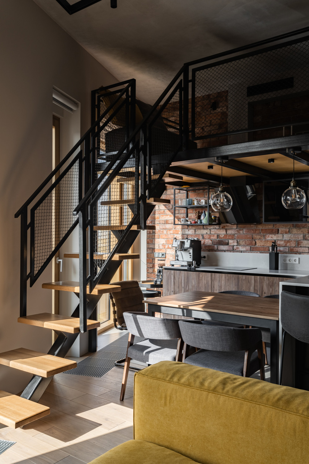 Нестандартное решение для зоны отдыха на кухне