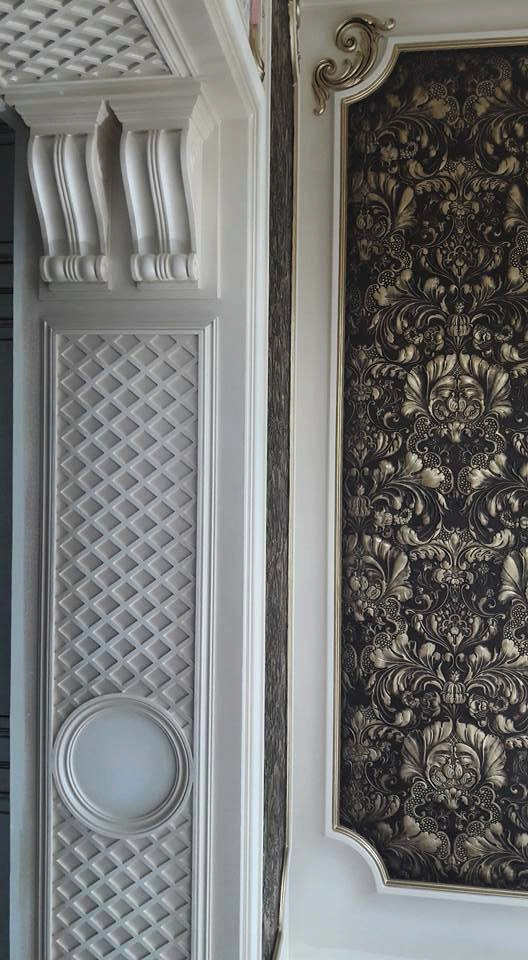 Декорирование гипсовых элементов интерьера