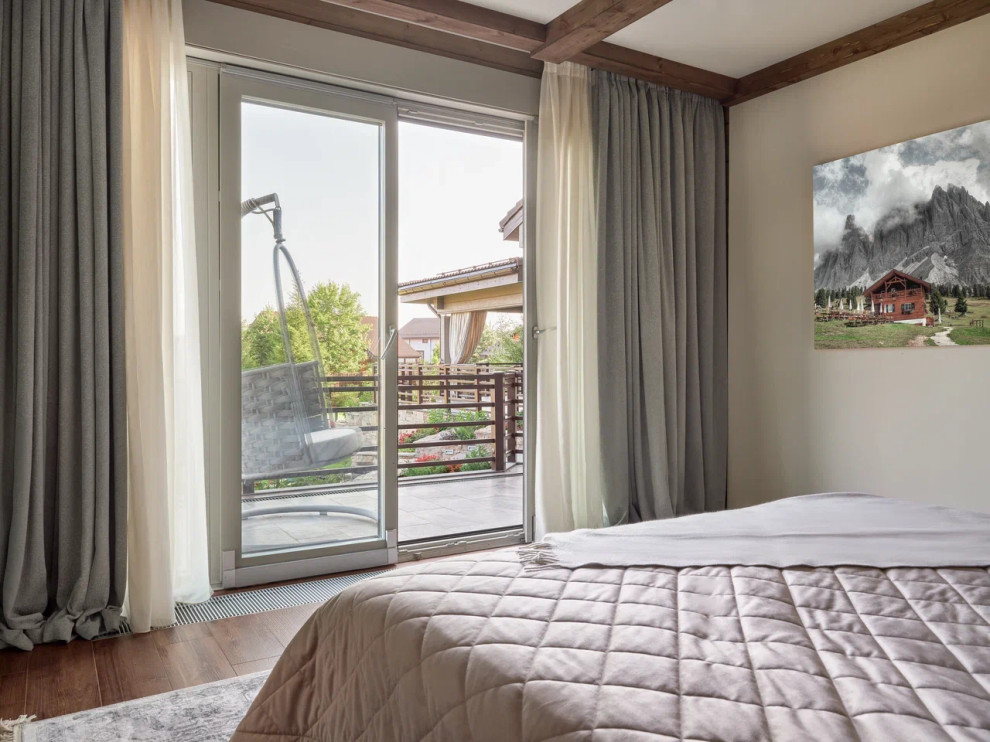 Дом из клееного бруса в стиле шале