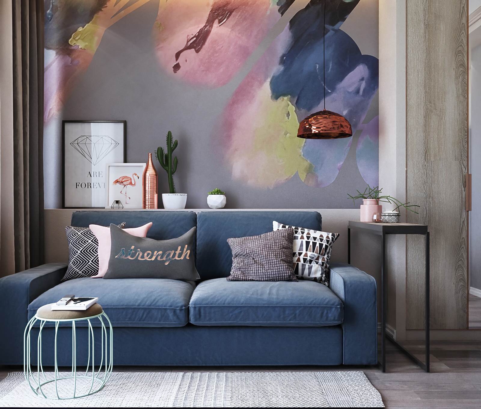 Гостиная совмещенная с кухней - коллекция Brush