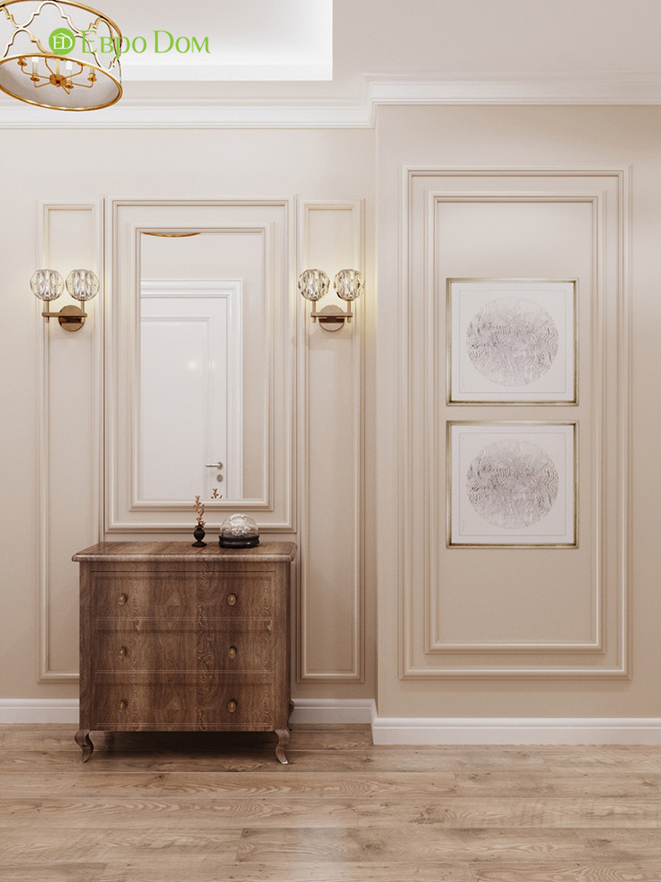 Дизайн трехкомнатной квартиры 83 кв. м в стиле неоклассика