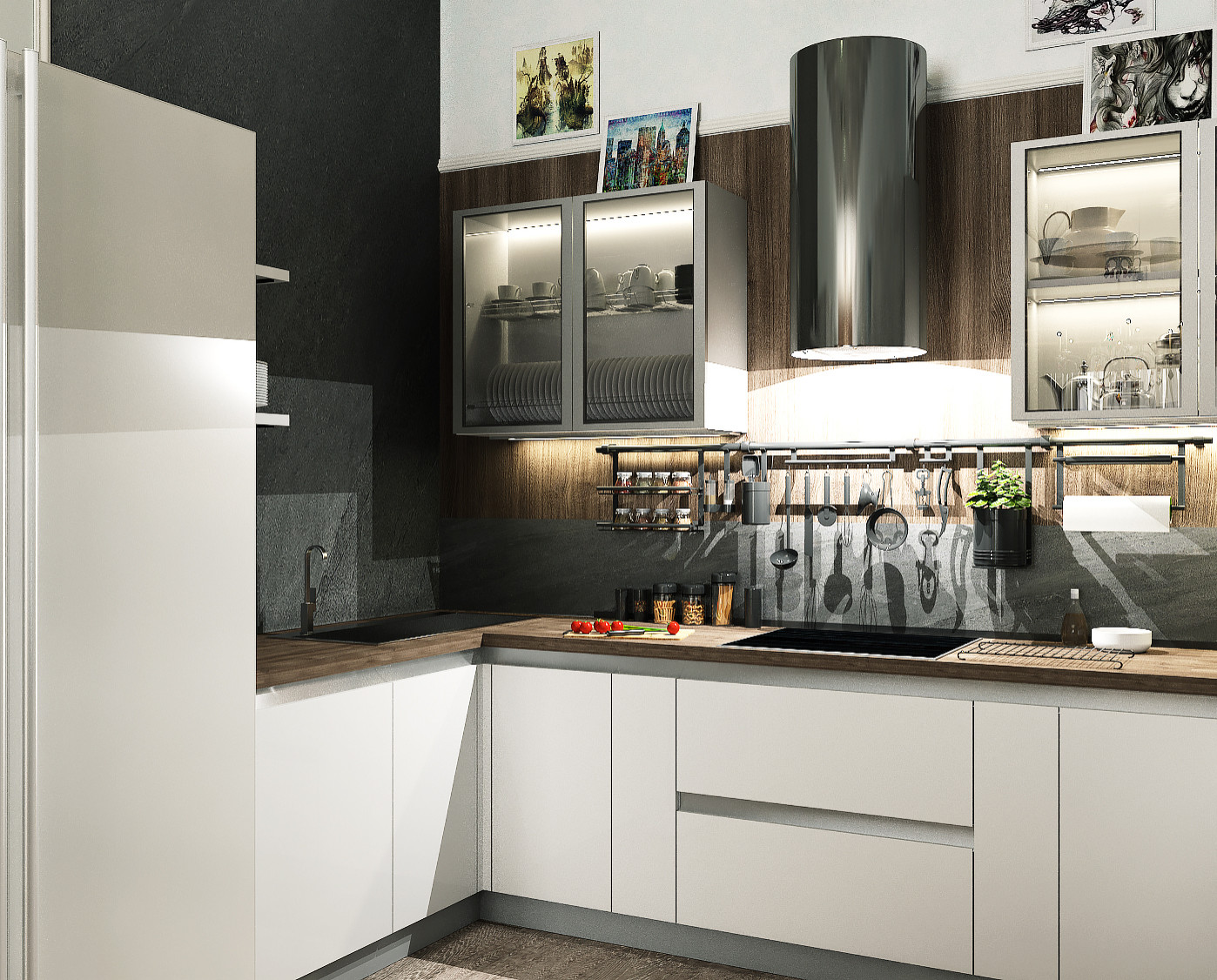 Уссурийск. Гараж переустроен под кухню гостиную