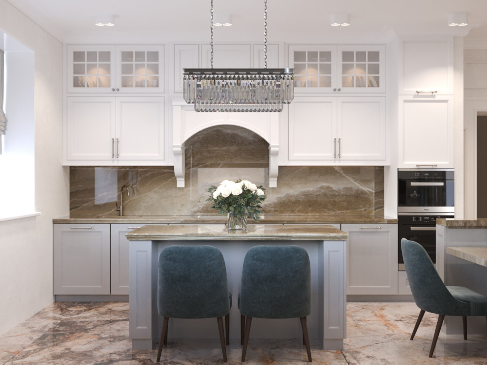 Обложка проекта: Проект кухни-гостиной в частном доме г. Орел