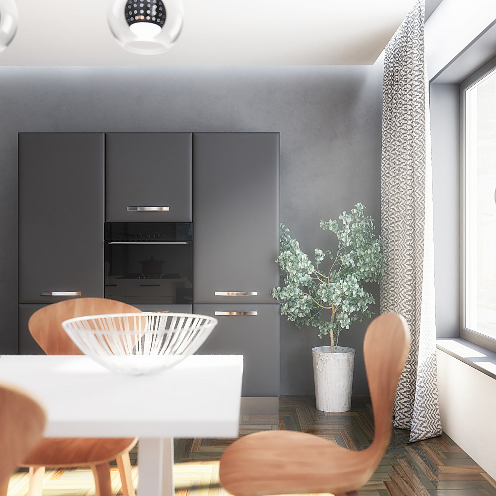 Идея гостиной в темном стиле