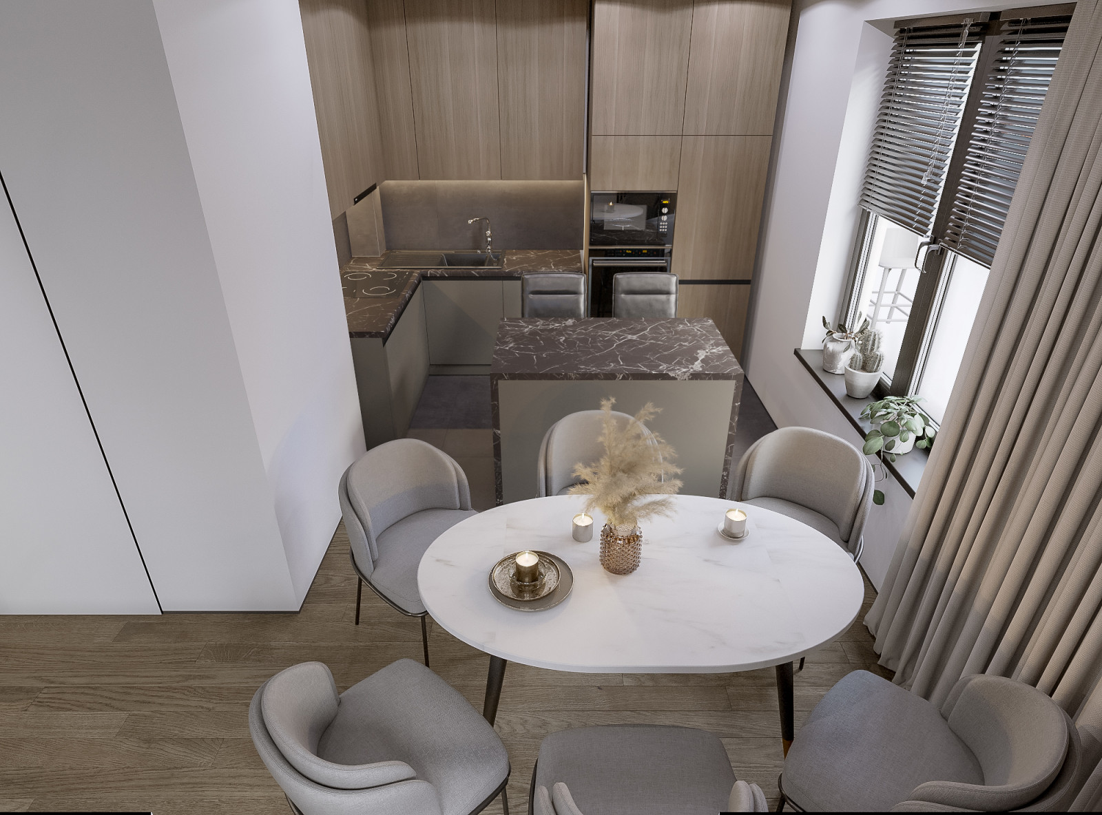 Квартира в современном стиле с элементами Лофт