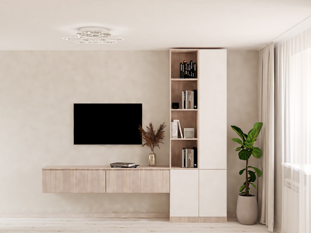 Вариант интерьера в светло-бежевых оттенках