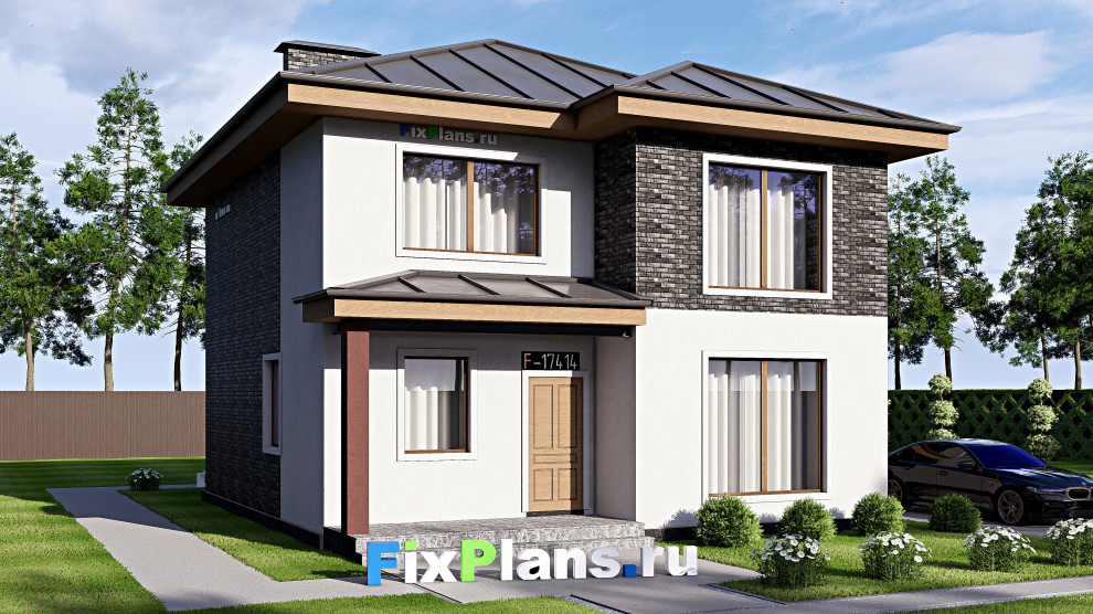 Проект двухэтажного дома 13х12 м S154м2 F-17414