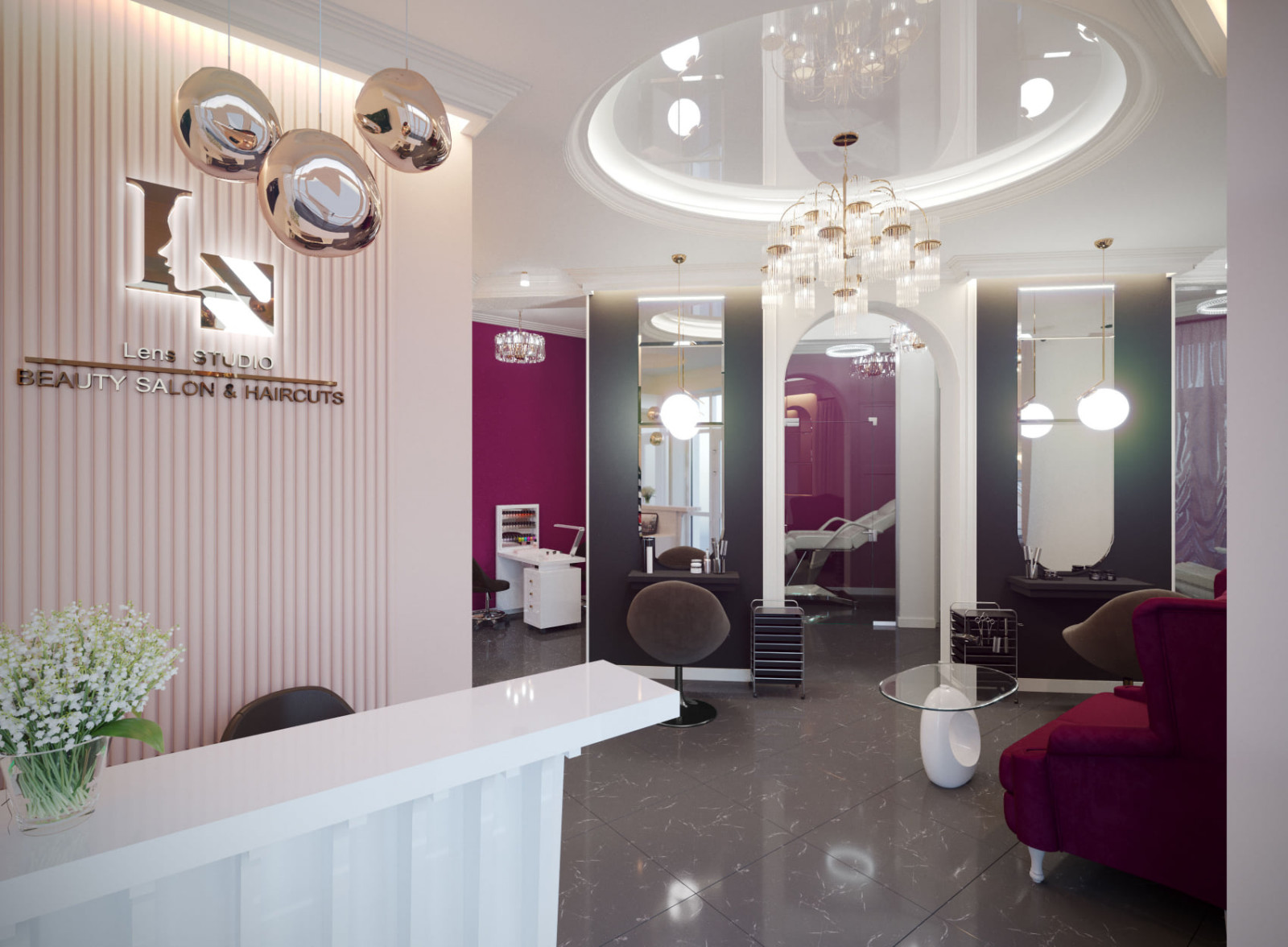 Обложка проекта: Салон  красоты "LENS". ( Площадь  52 кв. м. )