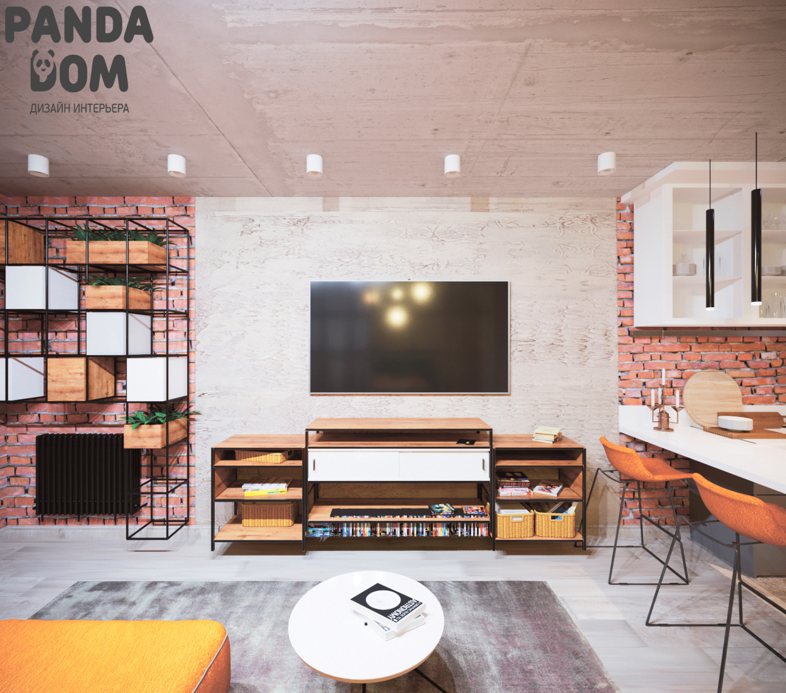 Светлый "лофт" для девушки.