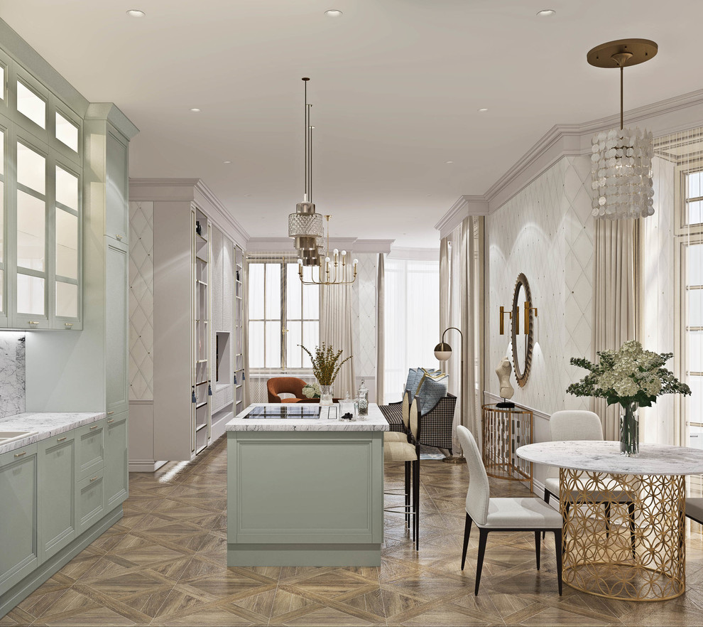 Кухня-гостиная в коттедже