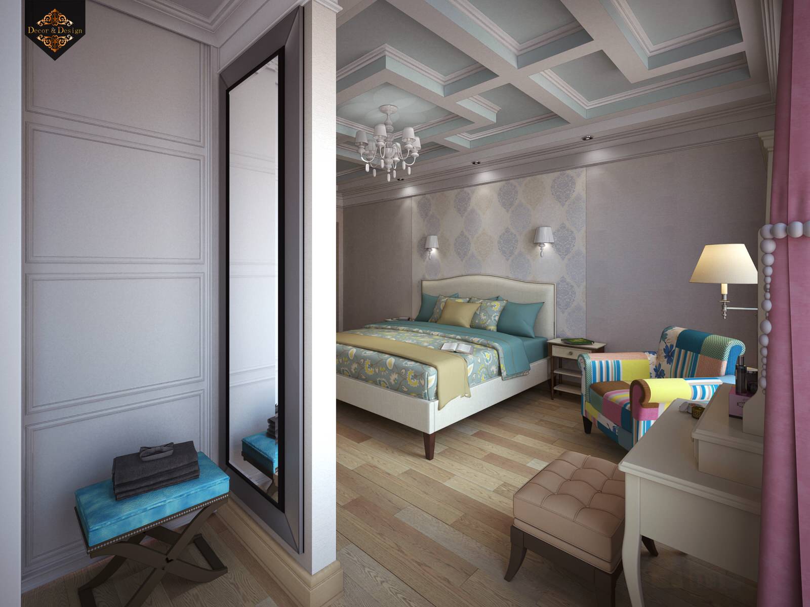 "Фьюжн в интерьере"трехкомнатная квартира в Казани по ул. Муштари