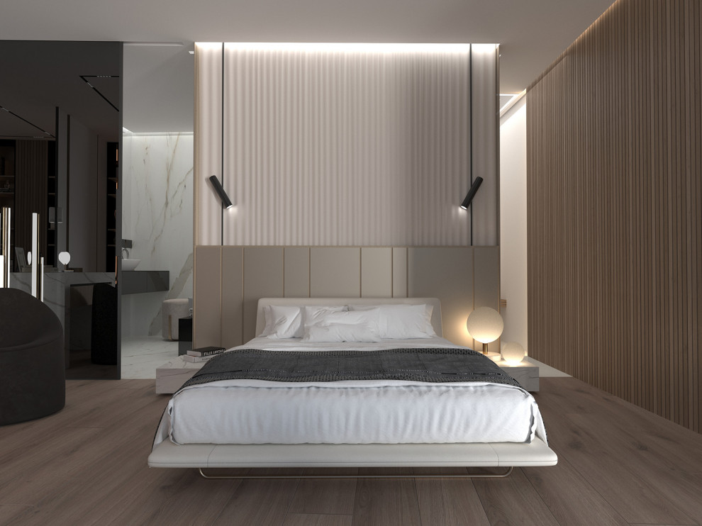 Визуализации интерьера большого дома в современном стиле