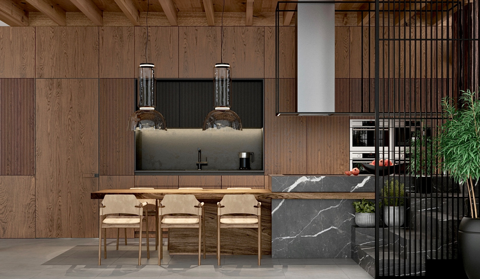 Обложка проекта: кухня из дизайн - проекта загородного дома