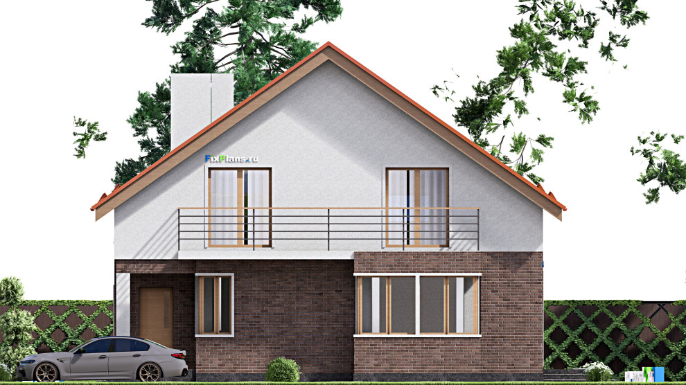 Проект дома с мансардой 14х16 м S304м2 F-16271