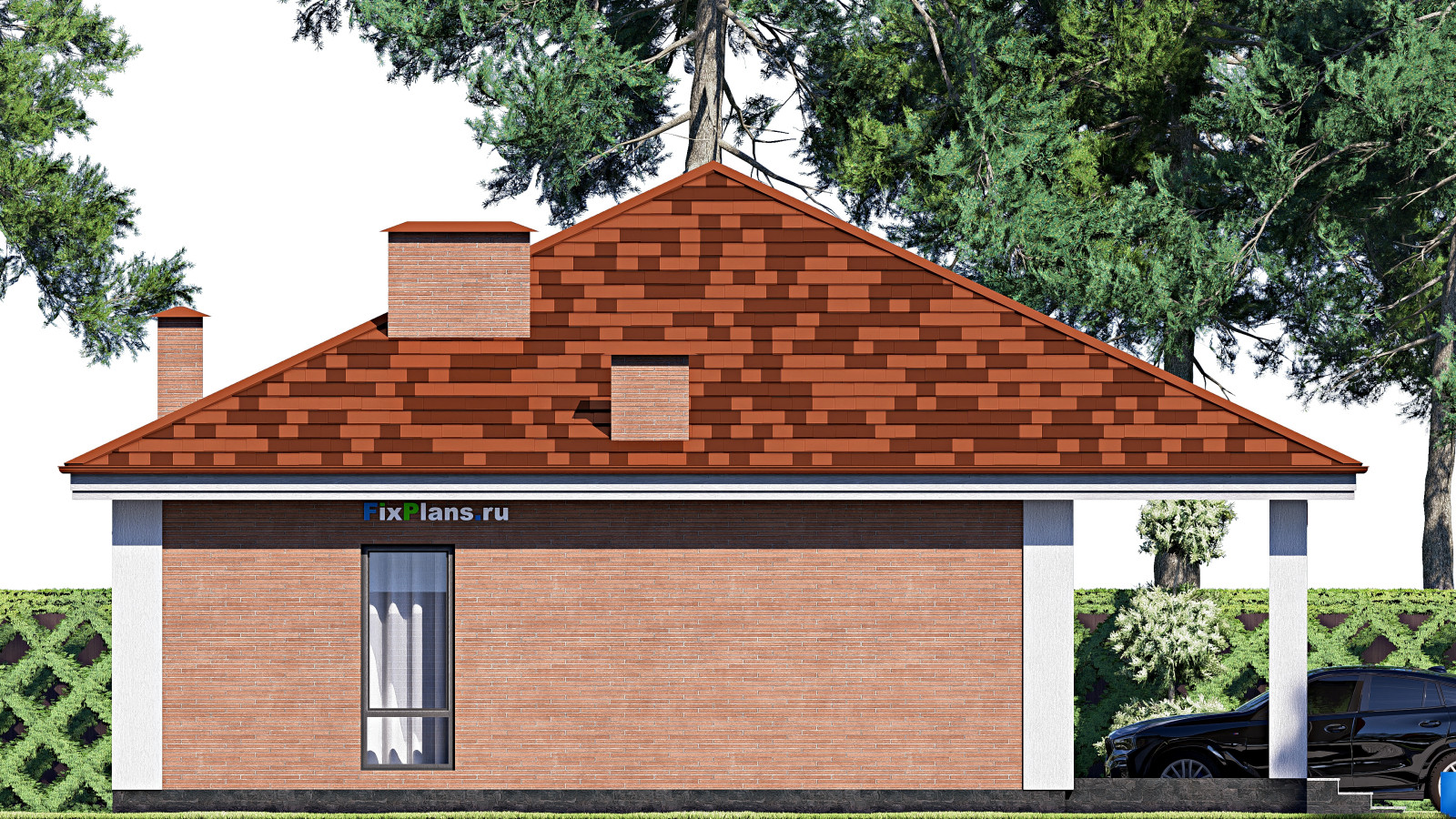 Проект одноэтажного дома 14х13м S114м2 F-18251