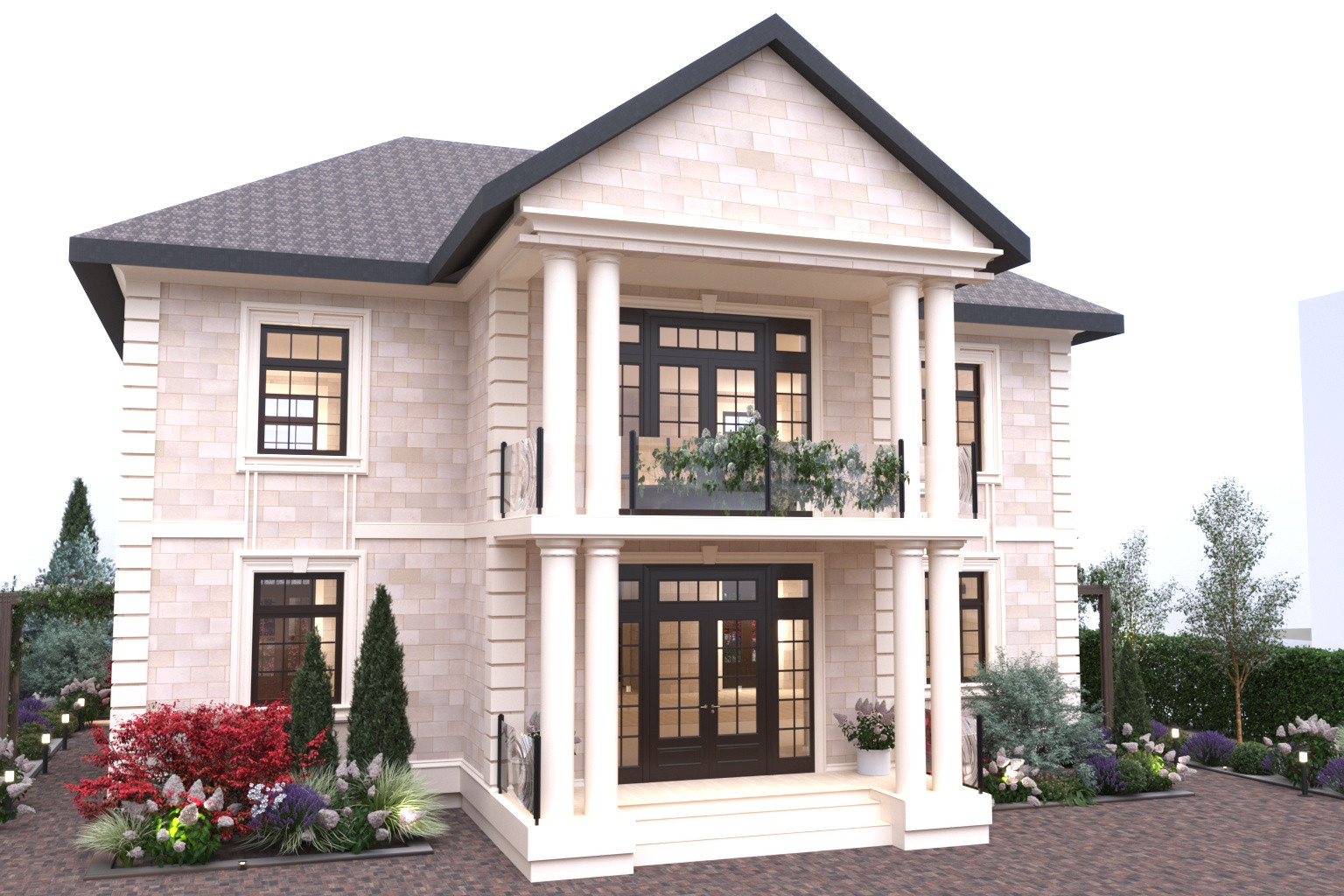 Обложка проекта: Ландшафтный проект участка с зоной барбекю и банным комплексом..