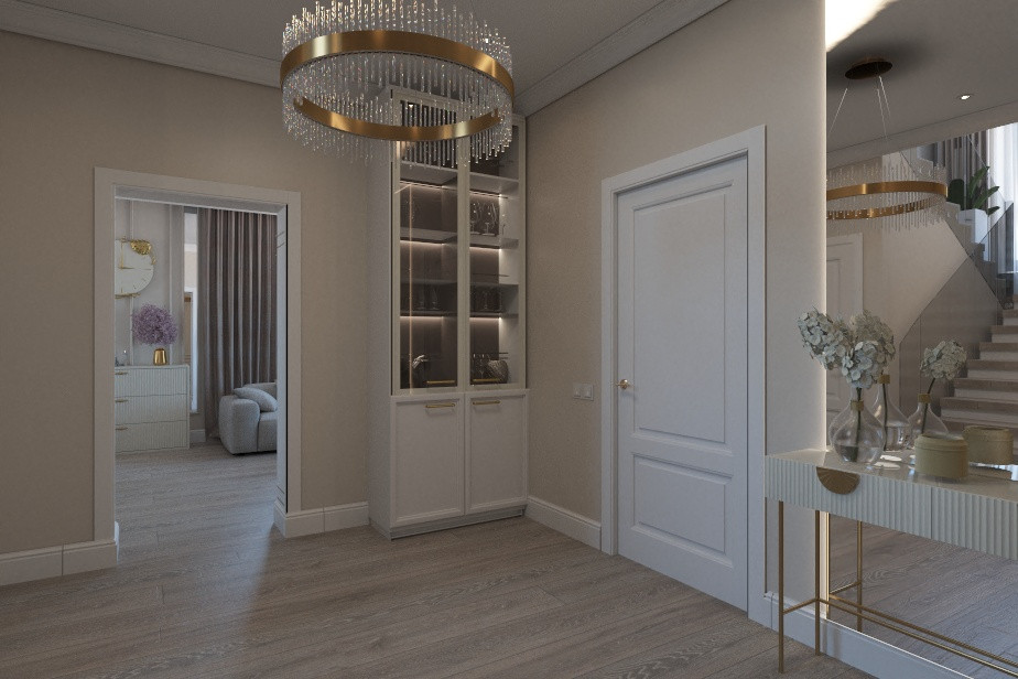 Двухэтажный дом для семьи с тремя детьми.