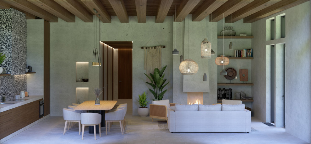 Кухня-гостиная в загородном доме