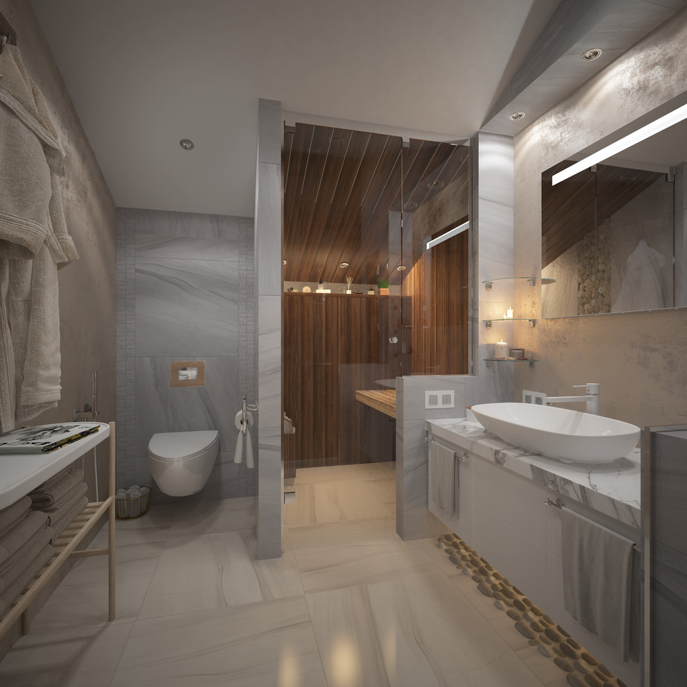 Обложка проекта: Ванная комната с мини-сауной