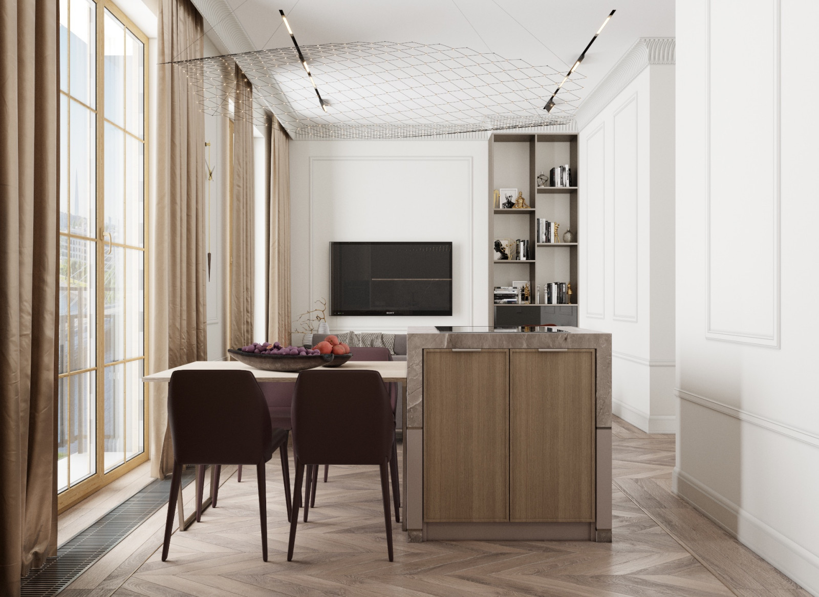 Кухня гостиная