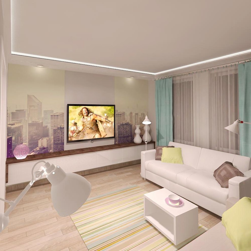 Проект 2-х комнатной квартиры (61 кв.м.) в современном стиле, ЖК Татищев