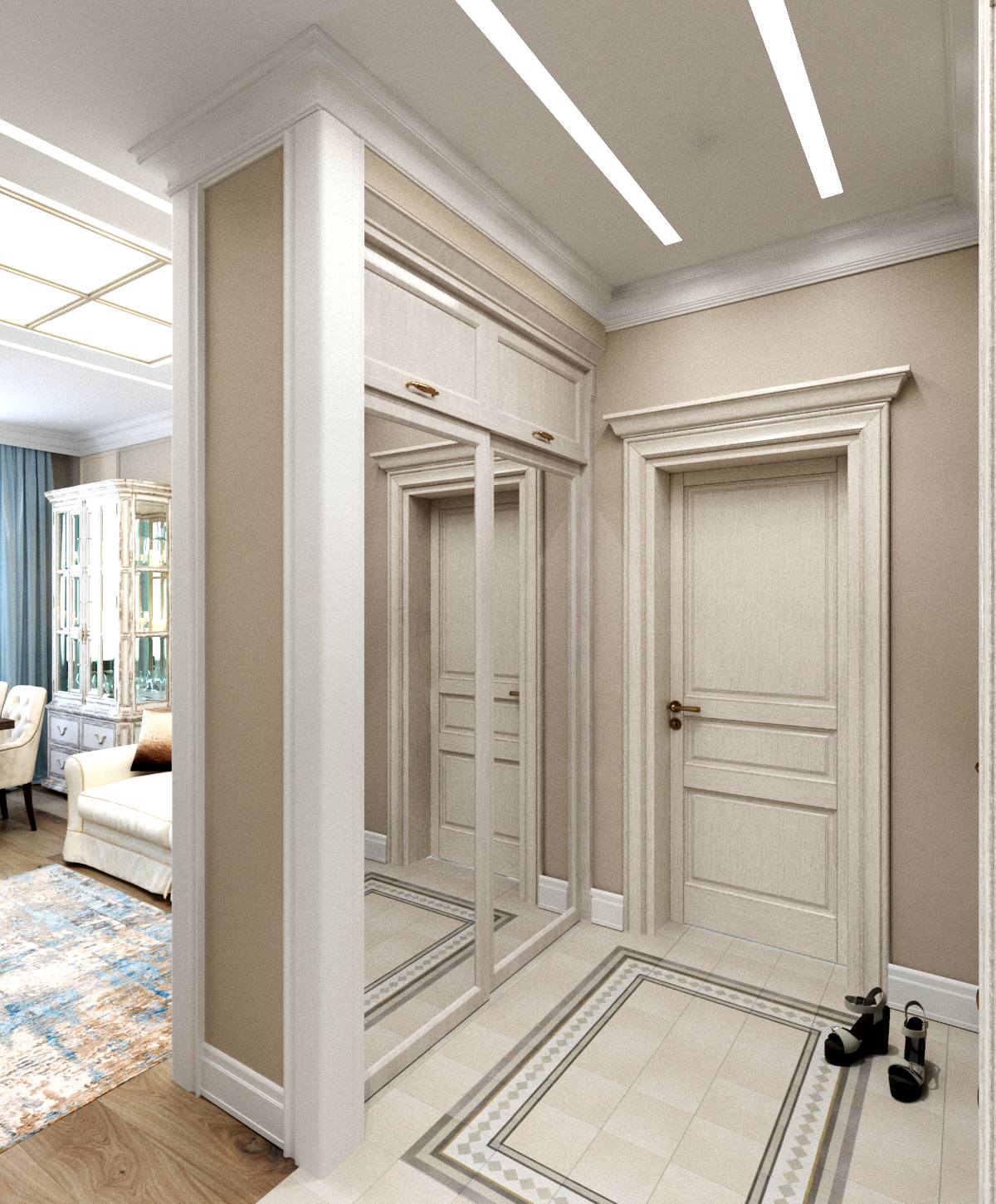 Проект кухни-гостиной в сталинском доме