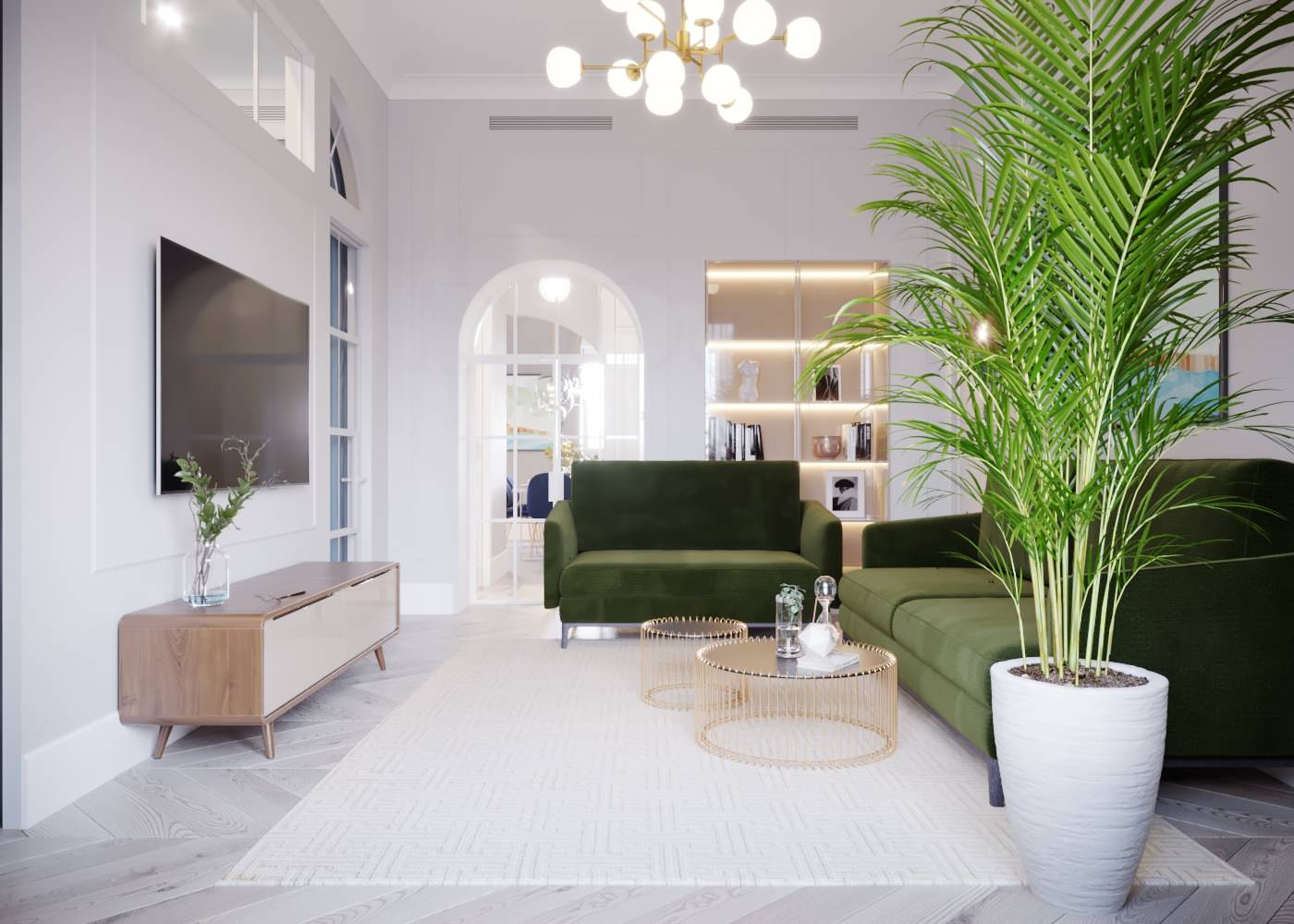 Гостиная. Дизайн-проект квартиры в Москве