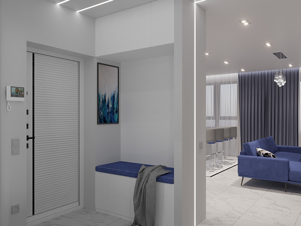 Обложка проекта: Интерьер Квартиры 84 м2 в Москве в современном минимализме. Жк Настроение