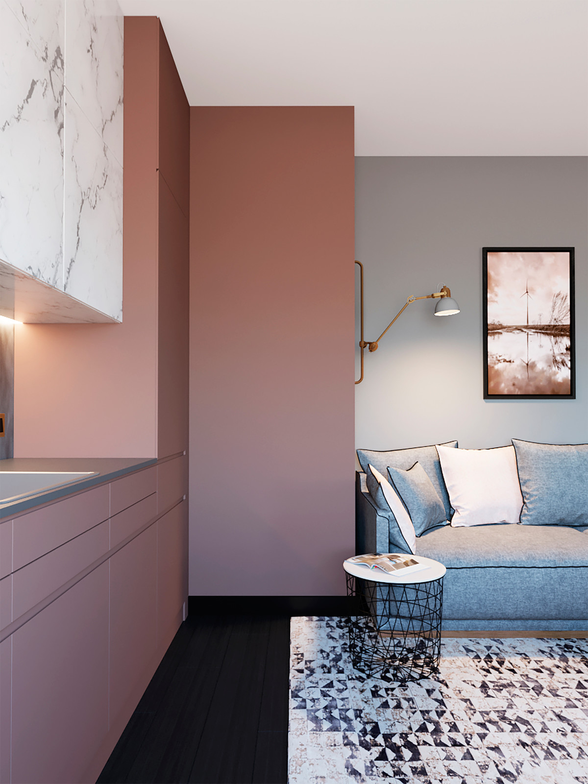 Квартира-студия для молодой девушки