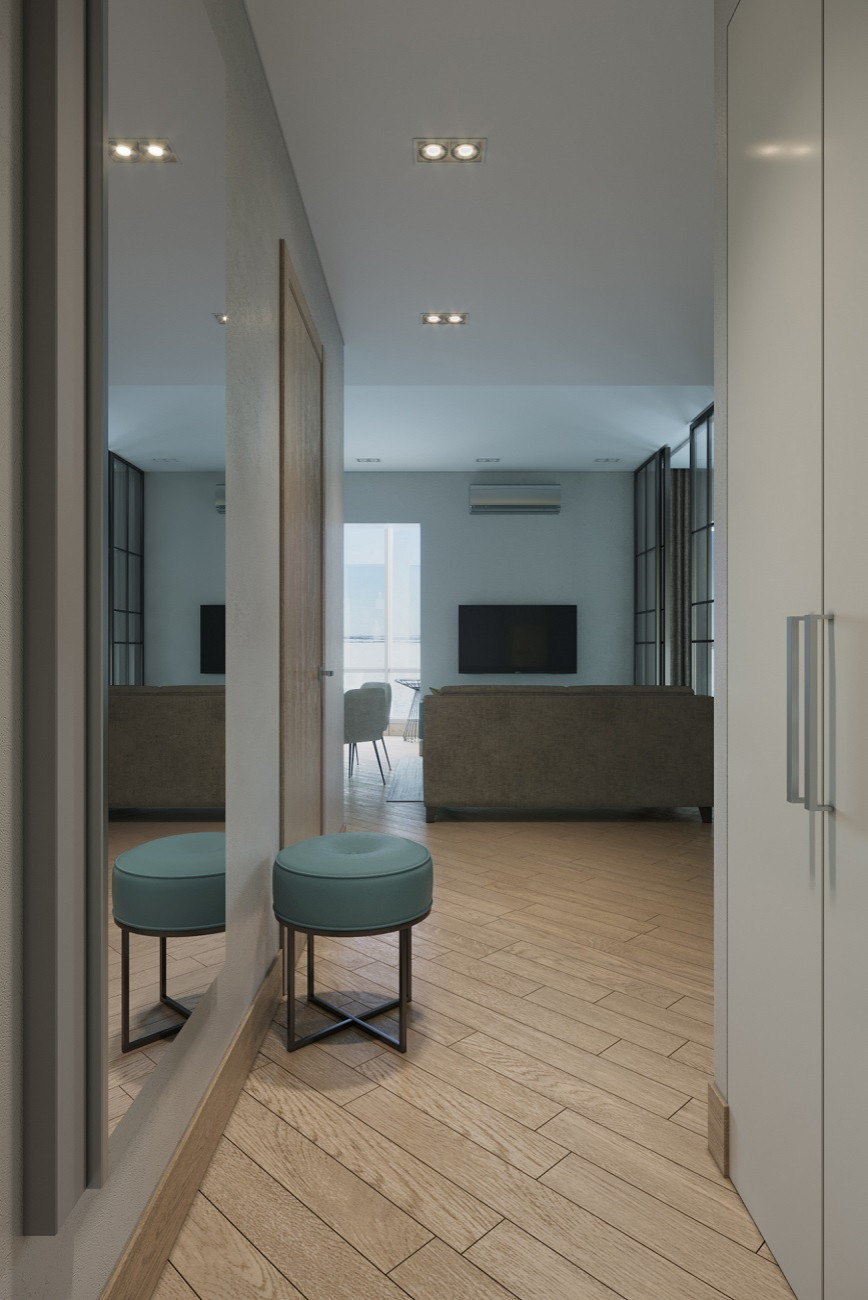 Современное пространство с элементами минимализма