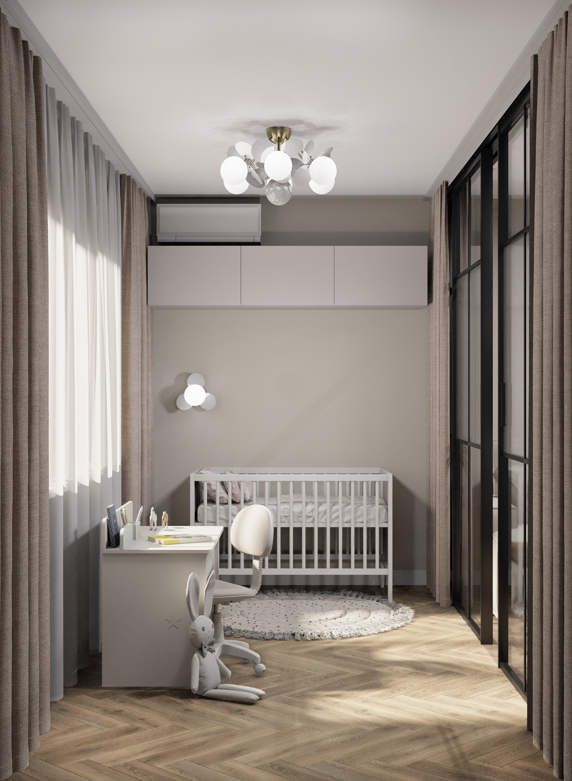 Интерьер современной квартиры 57 м² -  стиль и удобство для семьи