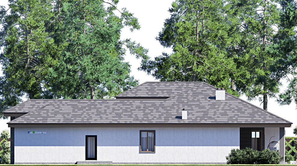 Проект одноэтажного дома 23х20м S286м2 F-17297