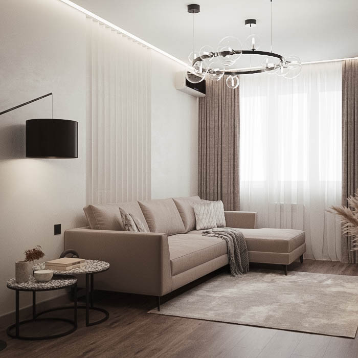 Обложка проекта: Нежная двушка в  ЖК Атлант