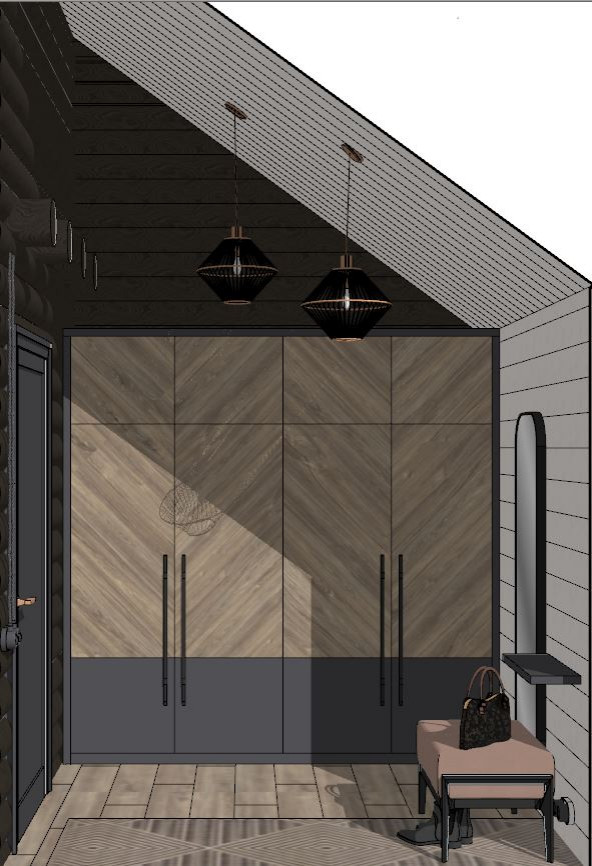 Визуализация частного дома из бруса в ДНТ "Лакипарк"