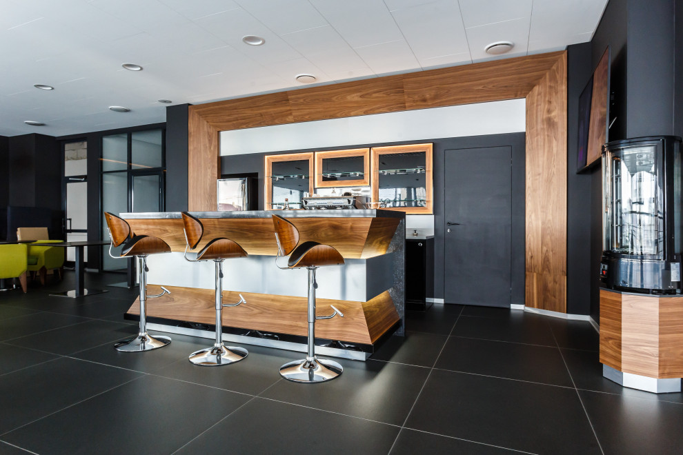 Интерьер для переговорной и зоны отдыха Mercedes-Benz.