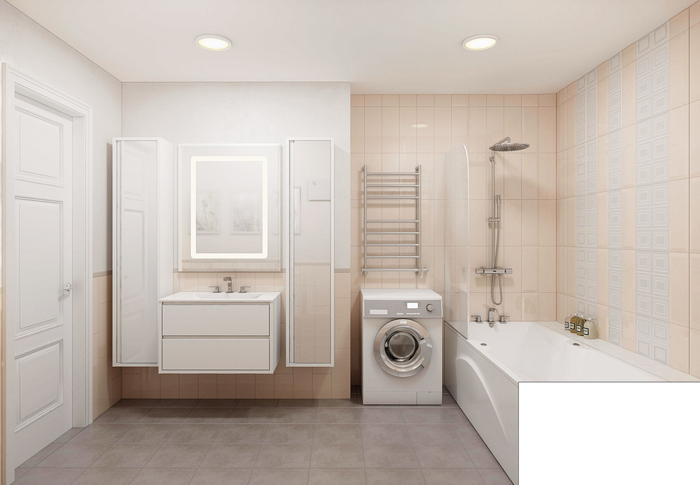 Картира в холодных оттенках с элементами неоклассики