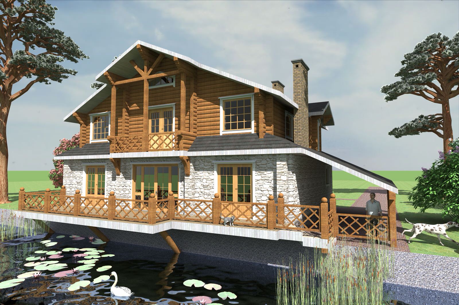 Обложка проекта: Деревянные строения