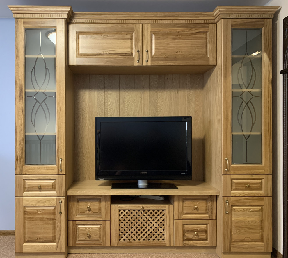 Обложка проекта: Гостиная из массива дуба